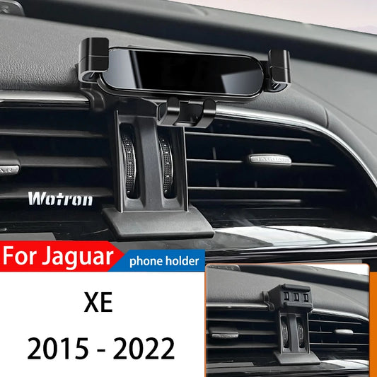 Car Phone Holder For Jaguar XE 2015-2022 GPS Special Gravity Navigation Mobile Bracket 360 Degree Rotating Stand Accessories