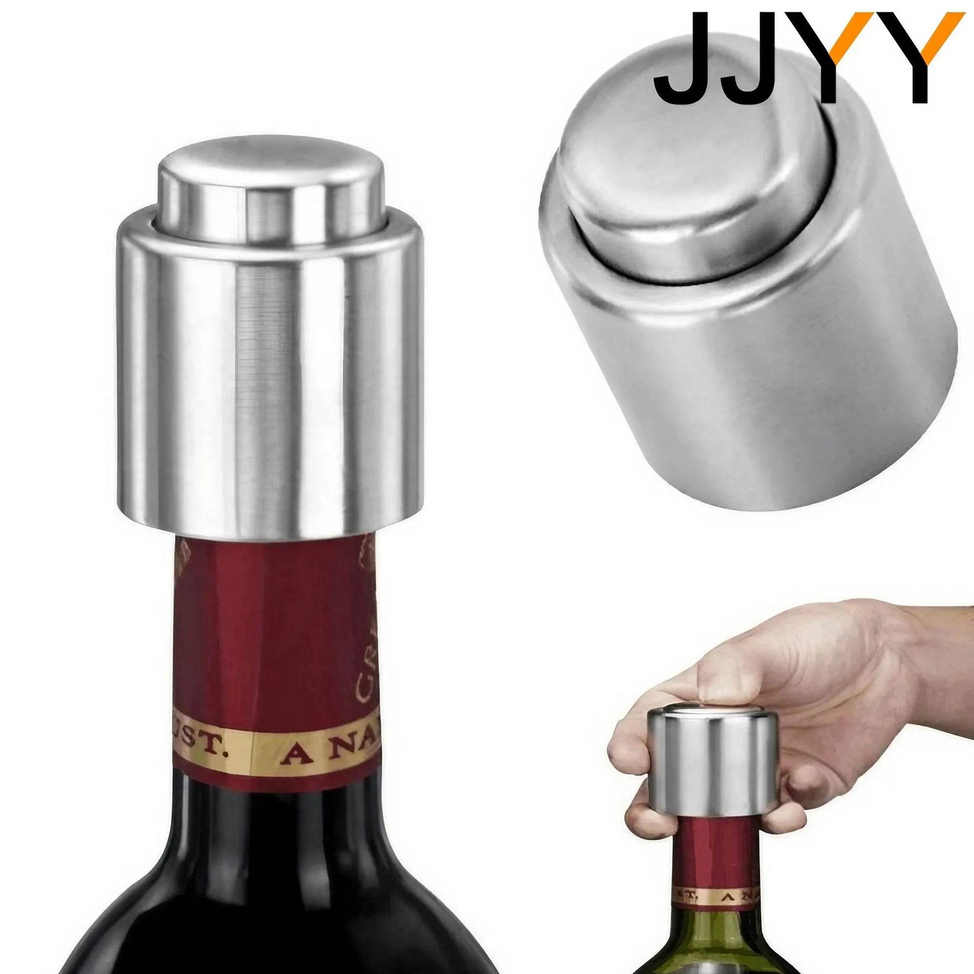 JJYY Wine Bottle Plug Saver Reusable Vacuum Rubber Sealer Wine Corks Keep Fresh Preserver Silicone Pump Cup Kitchen Accessories - P12 Hub Europe