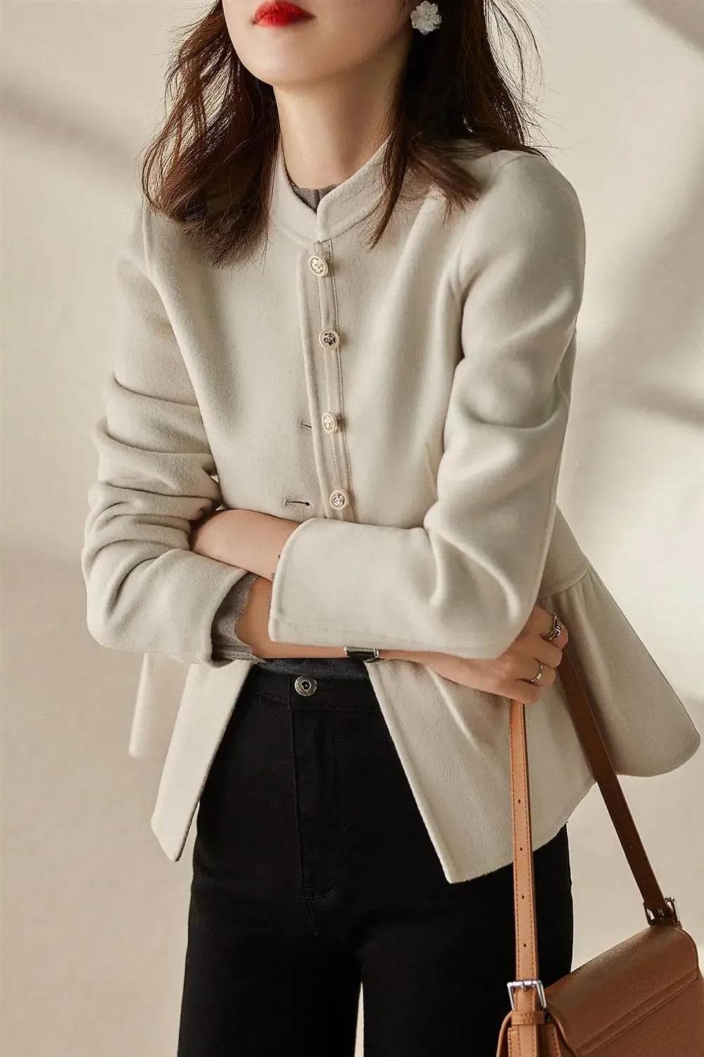 Slim Elegant Wool Coat - P12 Hub Europe