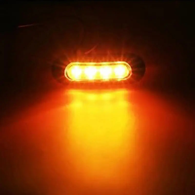 Waterproof 4 LED Side Mark Lamp Clearance indicator Light Car Truck Trailer Lorry 12V-24V light Red/White/Yellow/Blue/Green