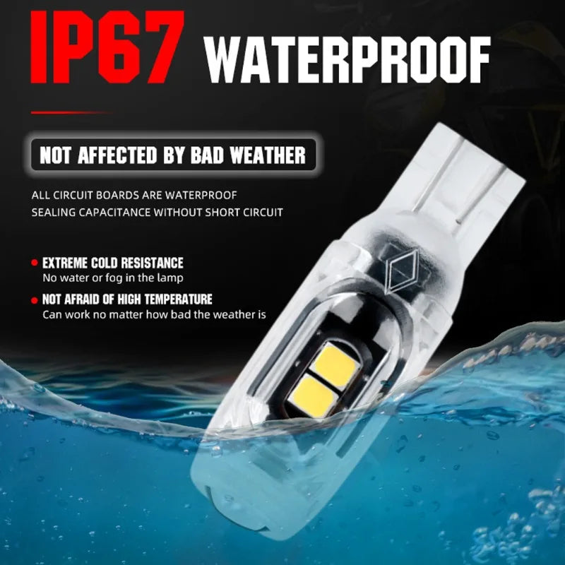 T10 LED Strobe Light 3030 5SMD 5W5 Flashing Lamp for Motorcycle Car License Plate Infinite Decoding Clearance Light