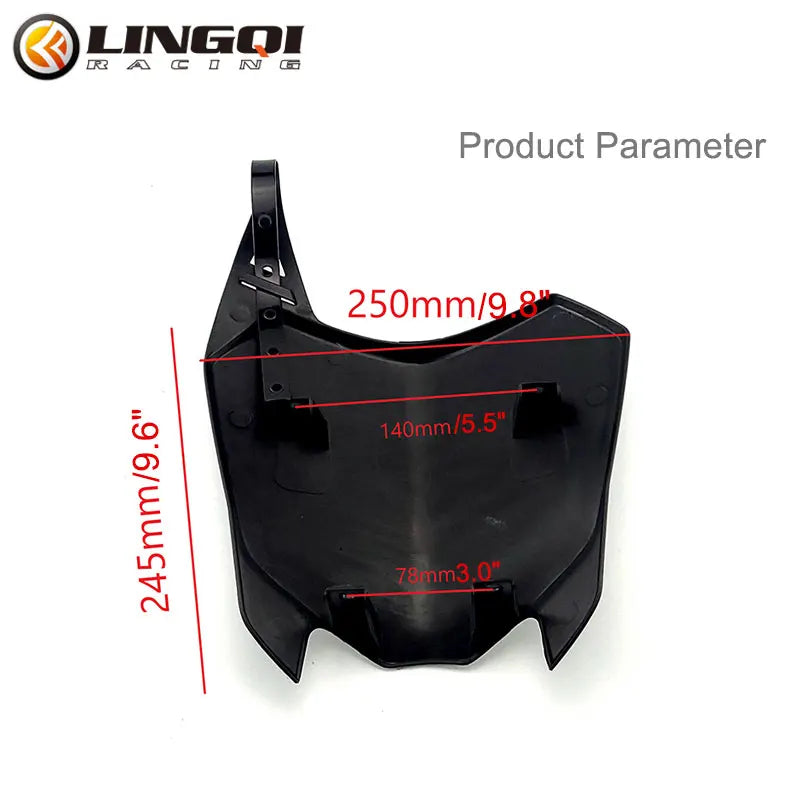 LING QI Pit Dirt Bike Front Number Plate Motorcycle  CRF 110 Fairing Mask Plastic Body Cover Universal for CRF110 125 Parts