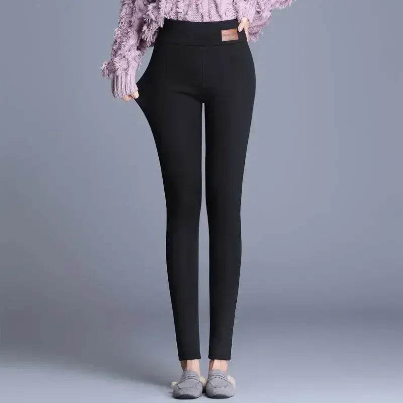 Women's Fleece-Lined Cashmere Leggings - P12 Hub Europe