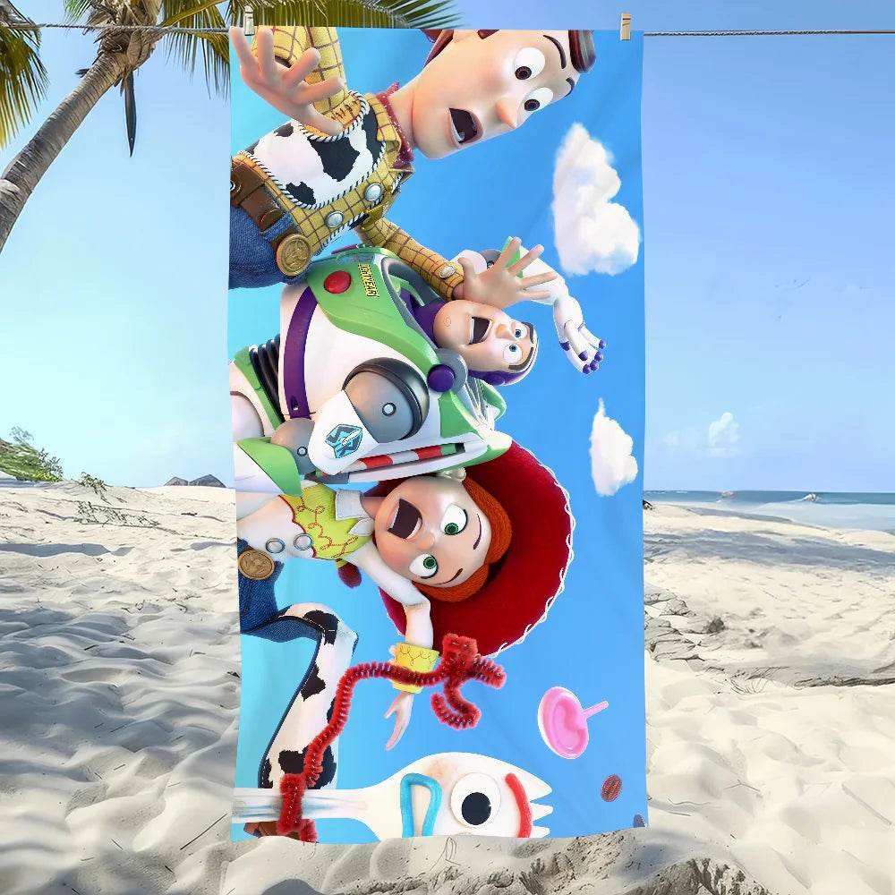 Cartoon T-Toy S-Story Cool Towel Soft Pool Gift For Travel Gym Shower Camping Quick Dry Sports Large Beach Towel - P12 Hub Europe