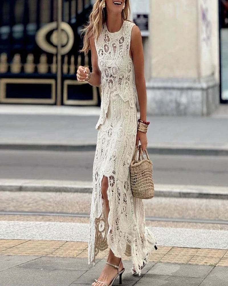 Lace Vest Skirt Set - P12 Hub Europe