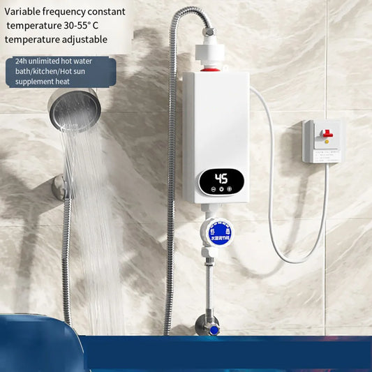 Hot Water Heater 5500W Instant Tankless Water Heater Thermostat Induction Heater Smart Touch Electric Heaters Shower Automatica