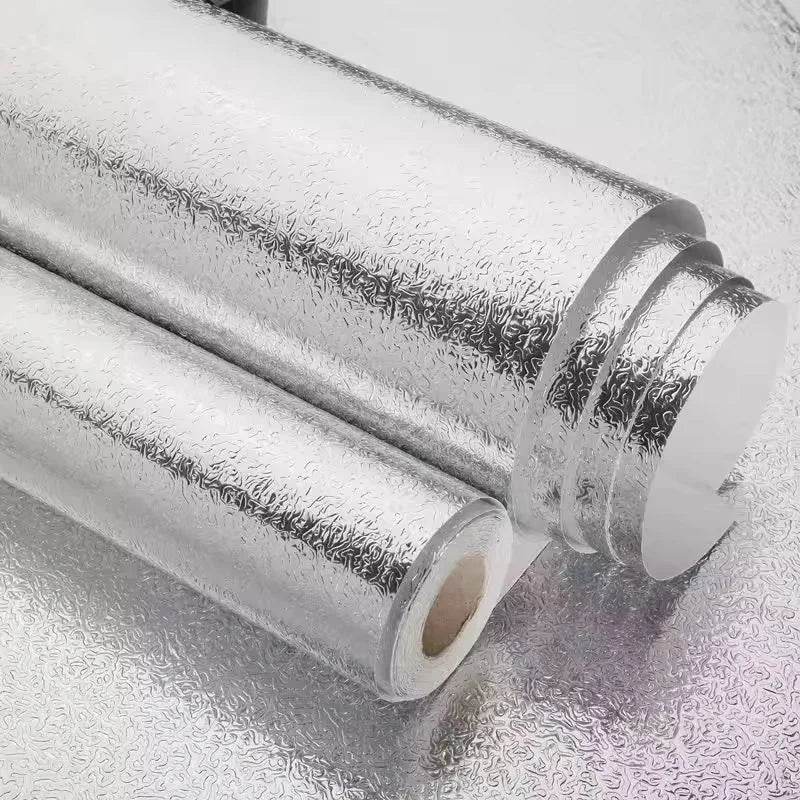 Kitchen Oil-proof Self Adhesive Stickers Anti Fouling High Temperature Waterproof Aluminum Foil Wallpaper Cabinet Contact Papers - P12 Hub Europe