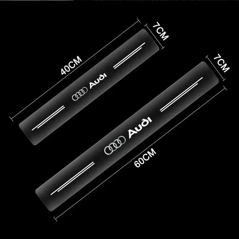 4pcs Car Threshold Sticker Scratch Resistant Transparent Film Protector For Audi S Q5 A4 B9 B7 A1 A5 Q3 Q7 A6 C6 C7 A4L A3 Sline