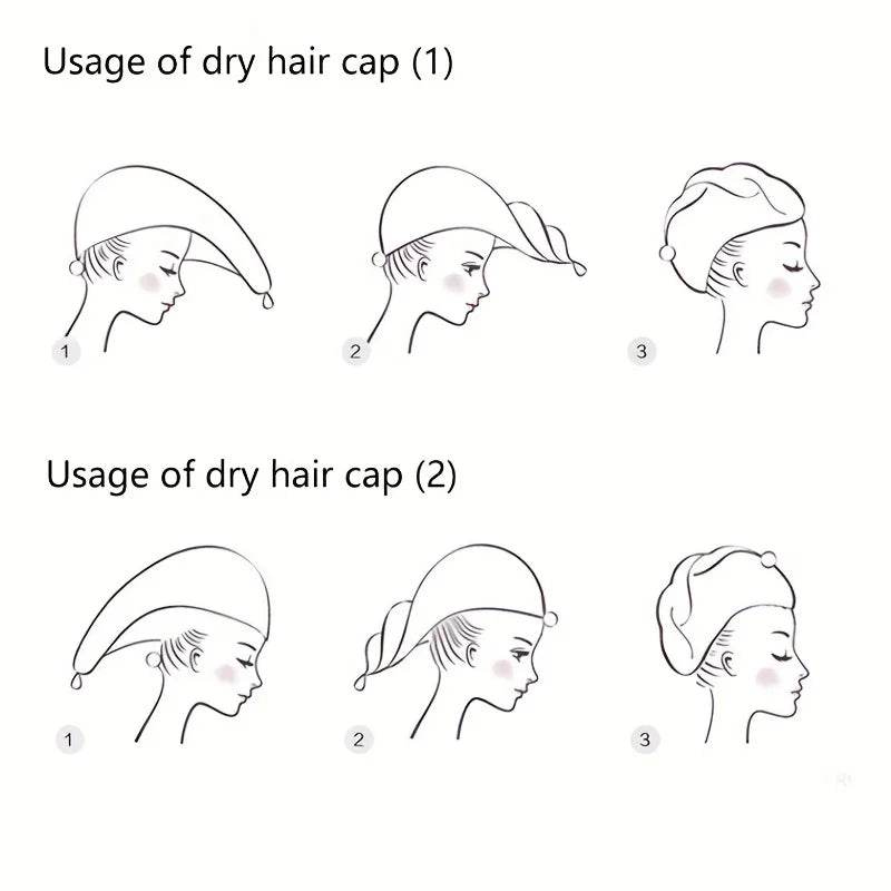 1pc Quick-Drying Hair Cap For Women Absorbent Coral Fleece Shower Cap With Thickened Towel For Hair Drying And Wrapping - P12 Hub Europe