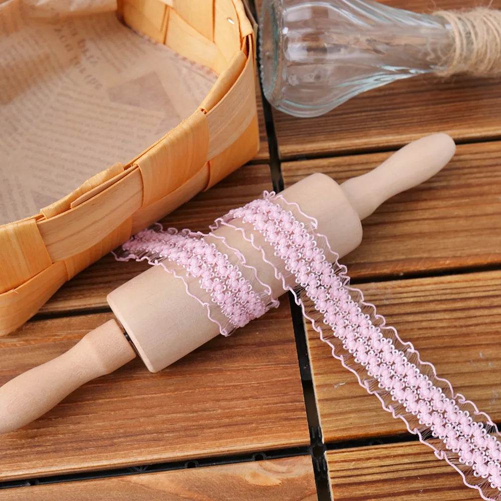 2meters Pink Lace Ribbons Trim For Party Dress Decor Fabric DIY Apparel Sewing Supplies Clothing Collar Cuff Needlework Crafts - P12 Hub Europe