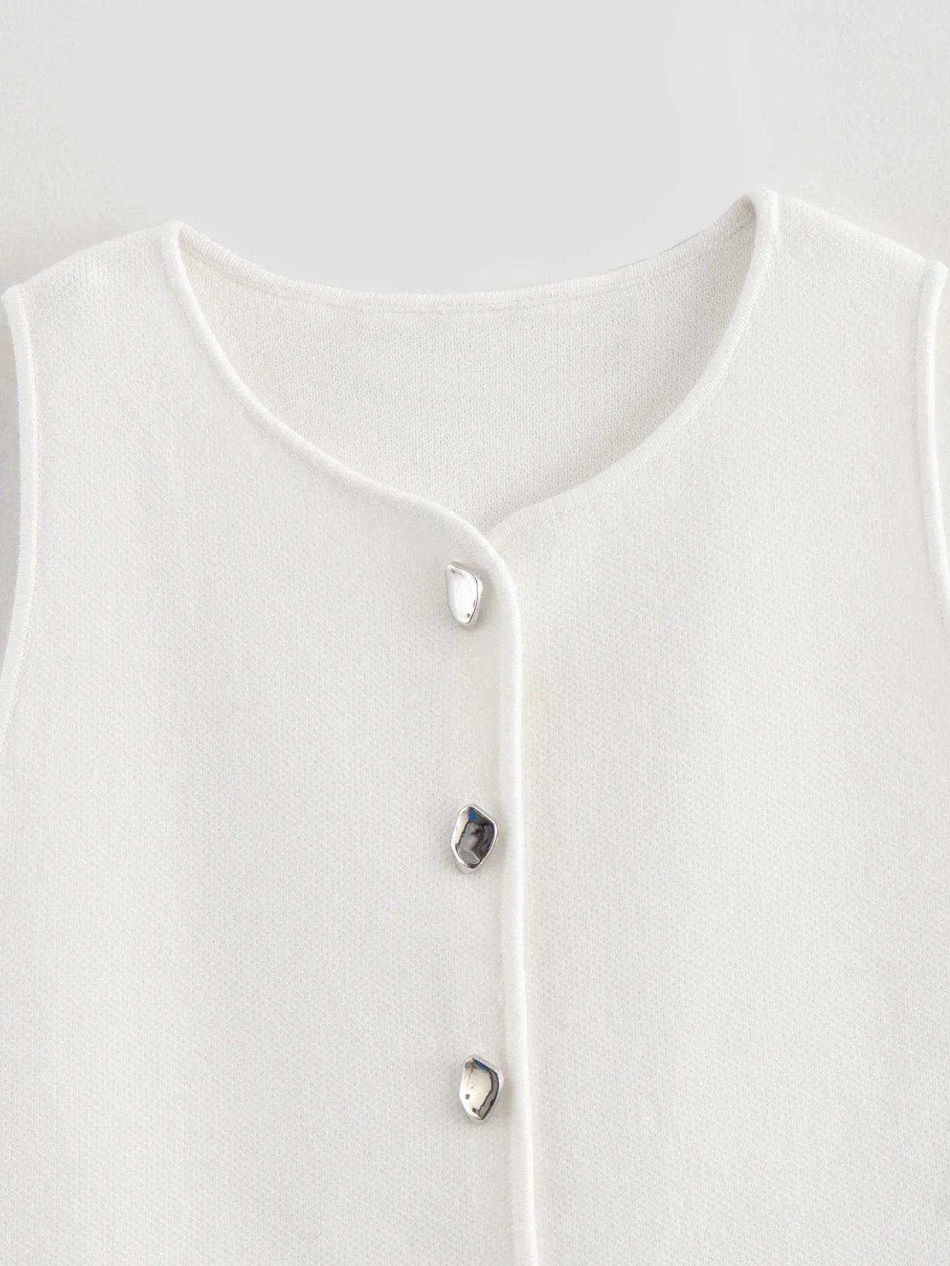 Women Cropped Knit Vest - P12 Hub Europe