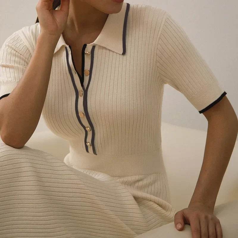 2025 Autumn White Knit Maxi Dress - Elegant Patchwork - P12 Hub Europe