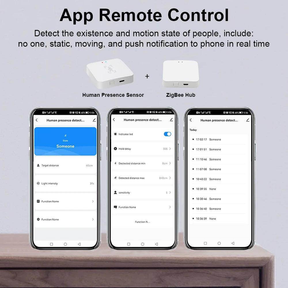 Human Presence Detector, Zigbee Radar | Smart Home Motion Sensor - P12 Hub Europe