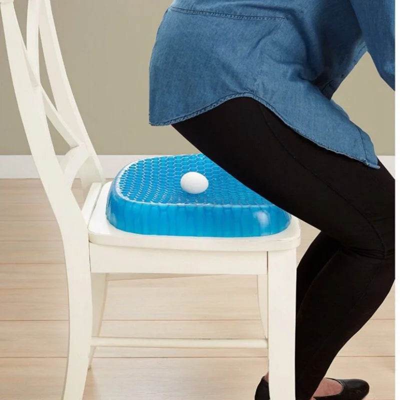 TPE Silicone Gel Seat Cushion Cooling Mat Honeycomb Thick Sitting Cushions Pads for Pressure Relief Back Pain Summer Ice Pad - P12 Hub Europe
