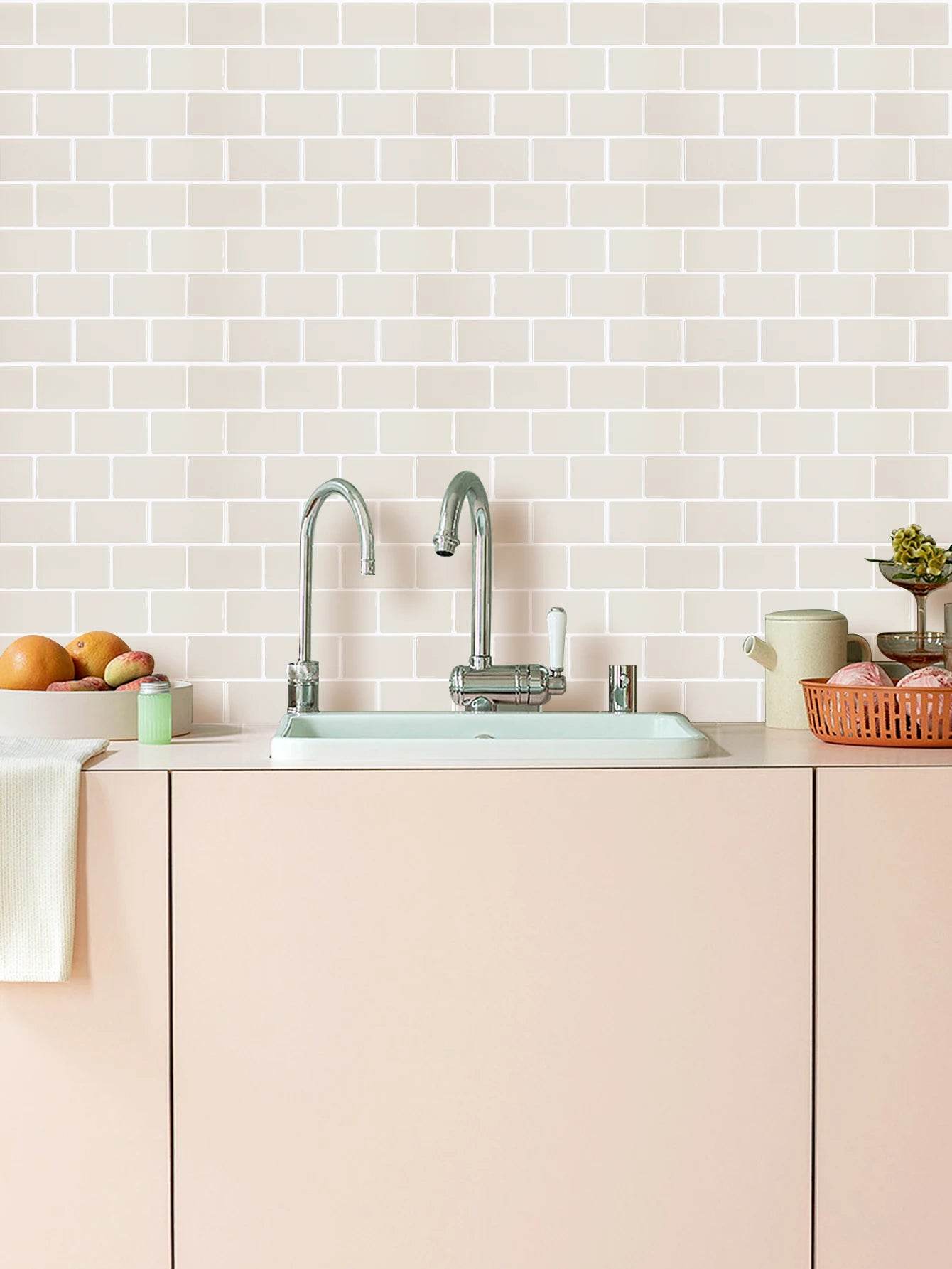 6 PCS 30.5x15.3cm 3D Self-adhesive Kitchen Waterproof Stickers Indoor Wall Renovation Sticker - P12 Hub Europe