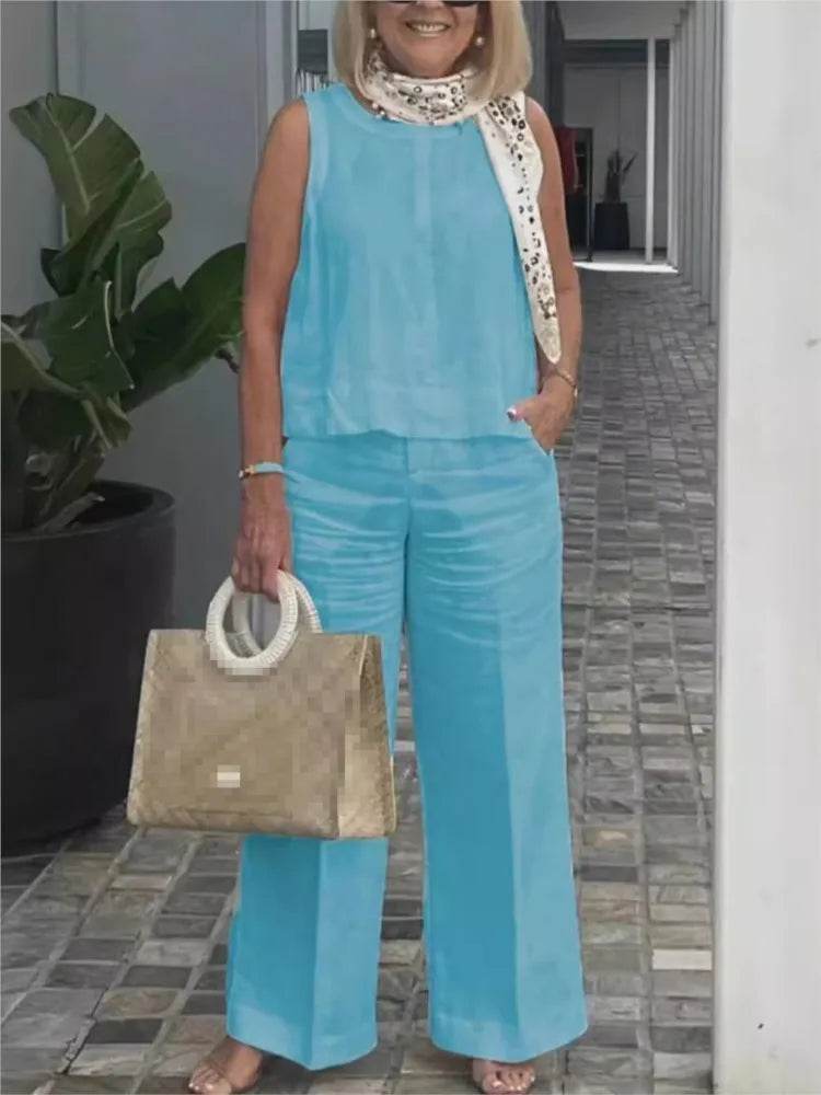 Simple Cotton Linen Women's Suit - P12 Hub Europe