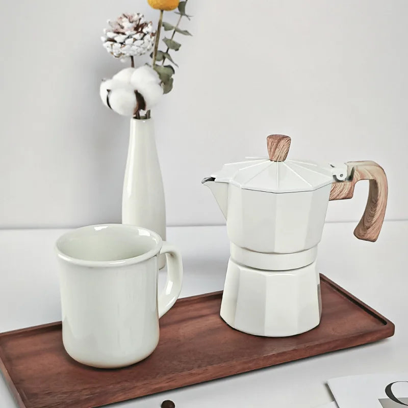 Triple Portable Moka Pot,Espresso Extraction Coffee Filter Pot Filter Cups,Single Valve Electric Coffee Maker
