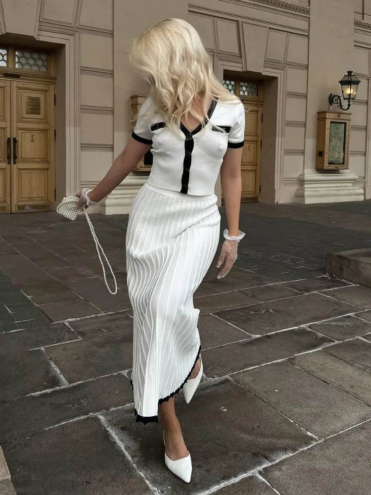 Talenza White Knit Skirt Set - P12 Hub Europe