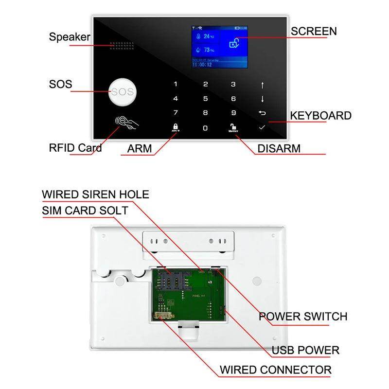 Alarm Smart Earykong WiFi GSM - P12 Hub Europe