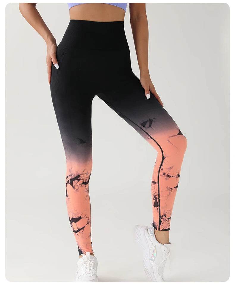 Women's Tie-Dye Seamless Push-Up Leggings - P12 Hub Europe