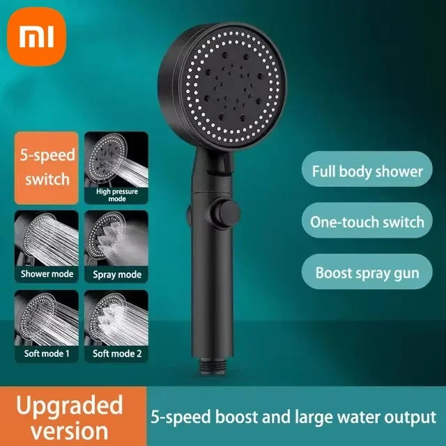 Xiaomi Hangable Shower Head 5 Modes Water Saving Adjustable High Pressure Showerhead Handheld Spray Bathroom Accessories New
