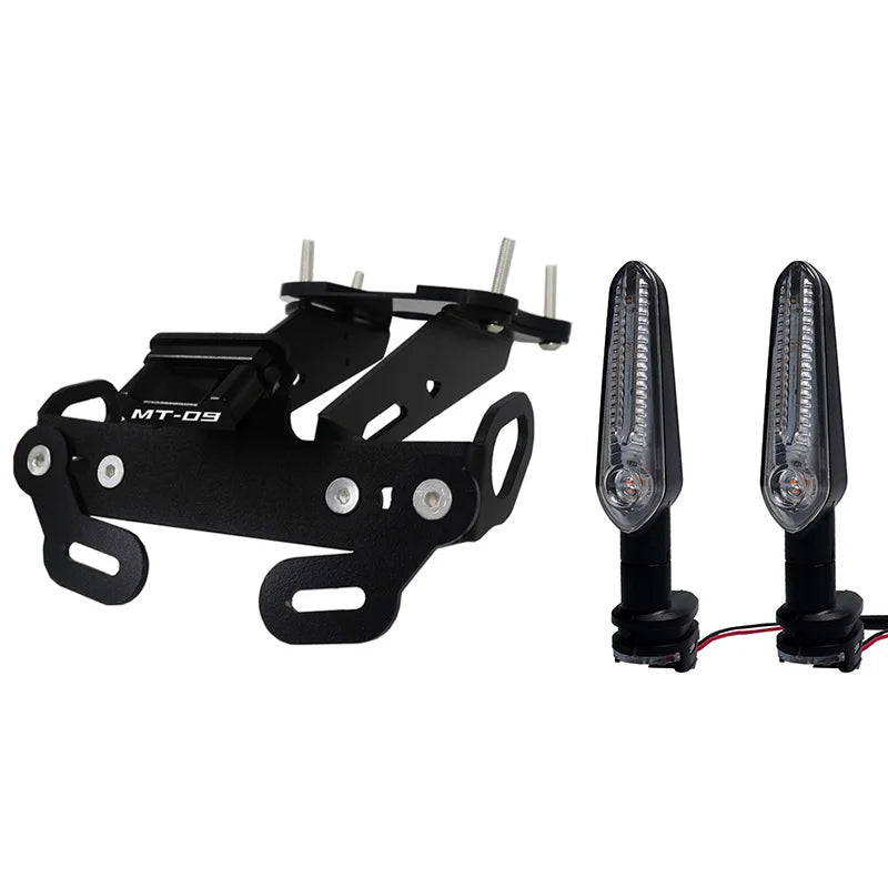 For Yamaha MT-09 MT09 MT 09 SP 2021 2022 Rear Fender Registration Bracket License Plate Holder Frame Tail Tidy with LED light
