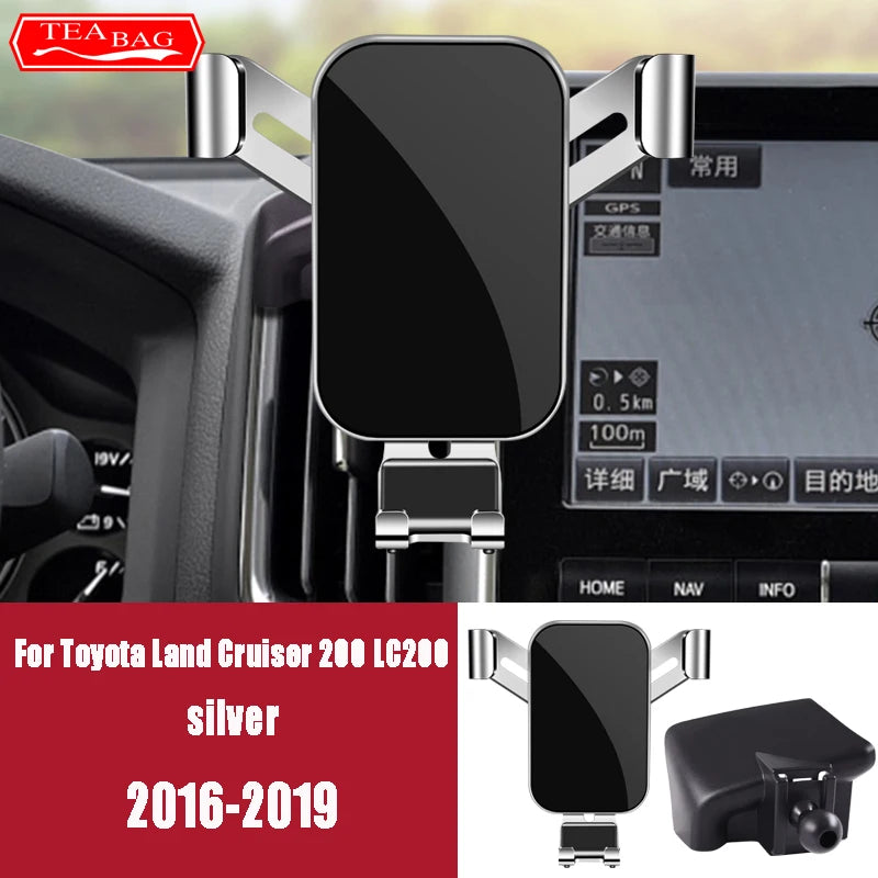 Car Phone Holder For Toyota Land Cruiser 200 LC200 FJ Prado 2014-2020 GPS Air Vents Navigation Bracket Interior Accessories
