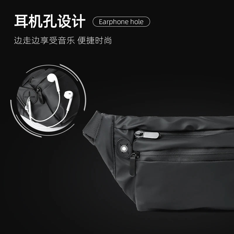 Waterproof Man Waist Bag Fashion Chest Pack Outdoor Sports Crossbody Bag Casual Travel Male Bum Belt Bag