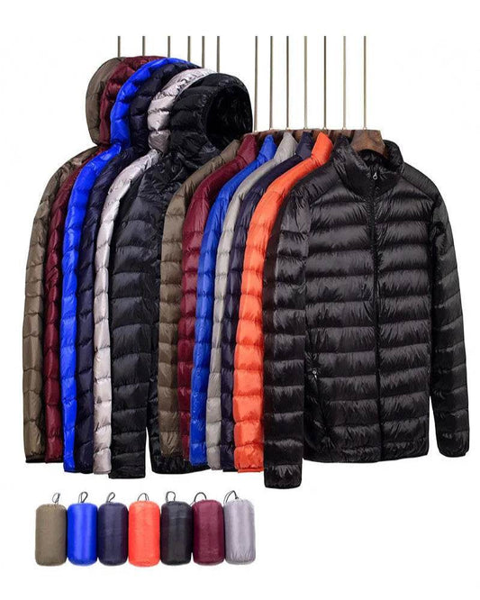 Men's Slim Hooded Down Jacket - P12 Hub Europe