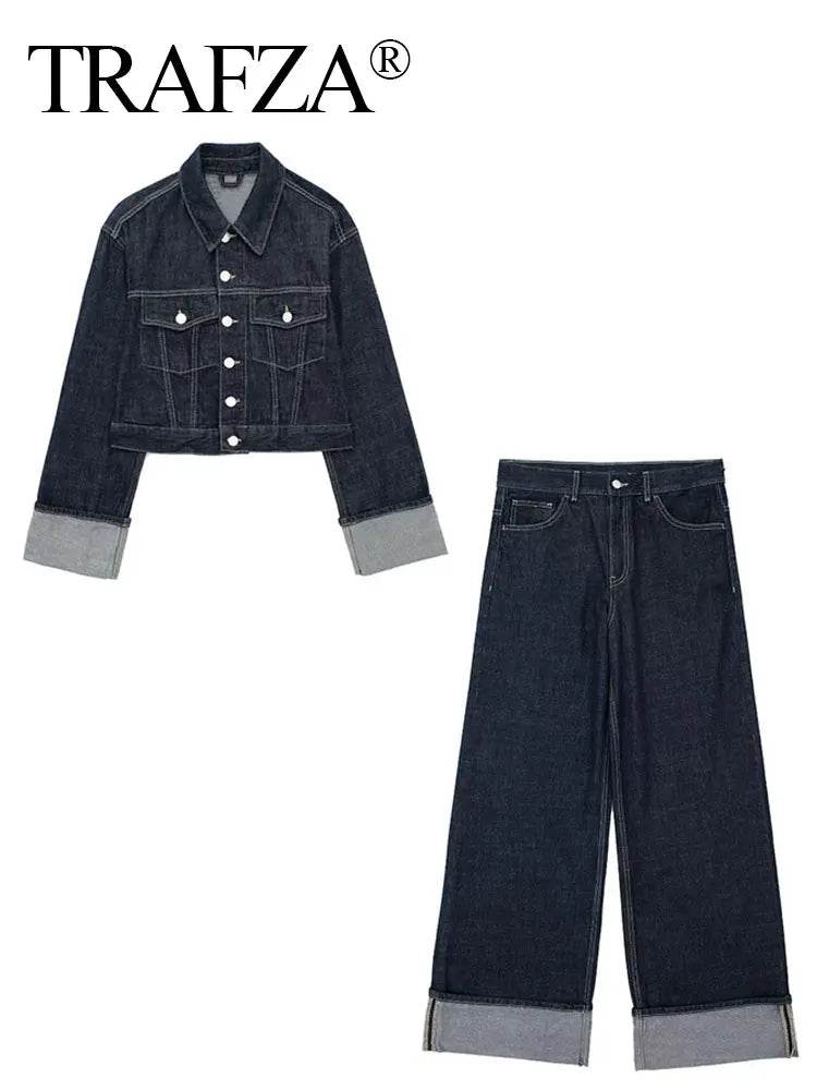Women Vintage Denim Set - P12 Hub Europe