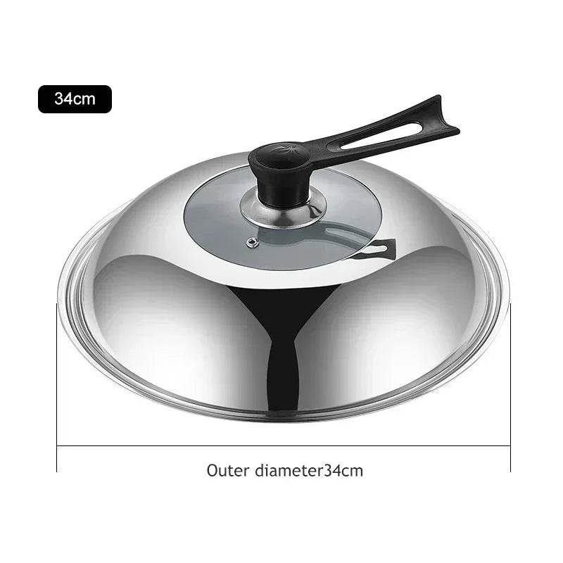 Seasoning Iron Woks,30/32/34cm Wok with Wooden Handle Frying Pan Kitchen Cookware For Electric,Induction Electric and Gas Stoves - P12 Hub Europe