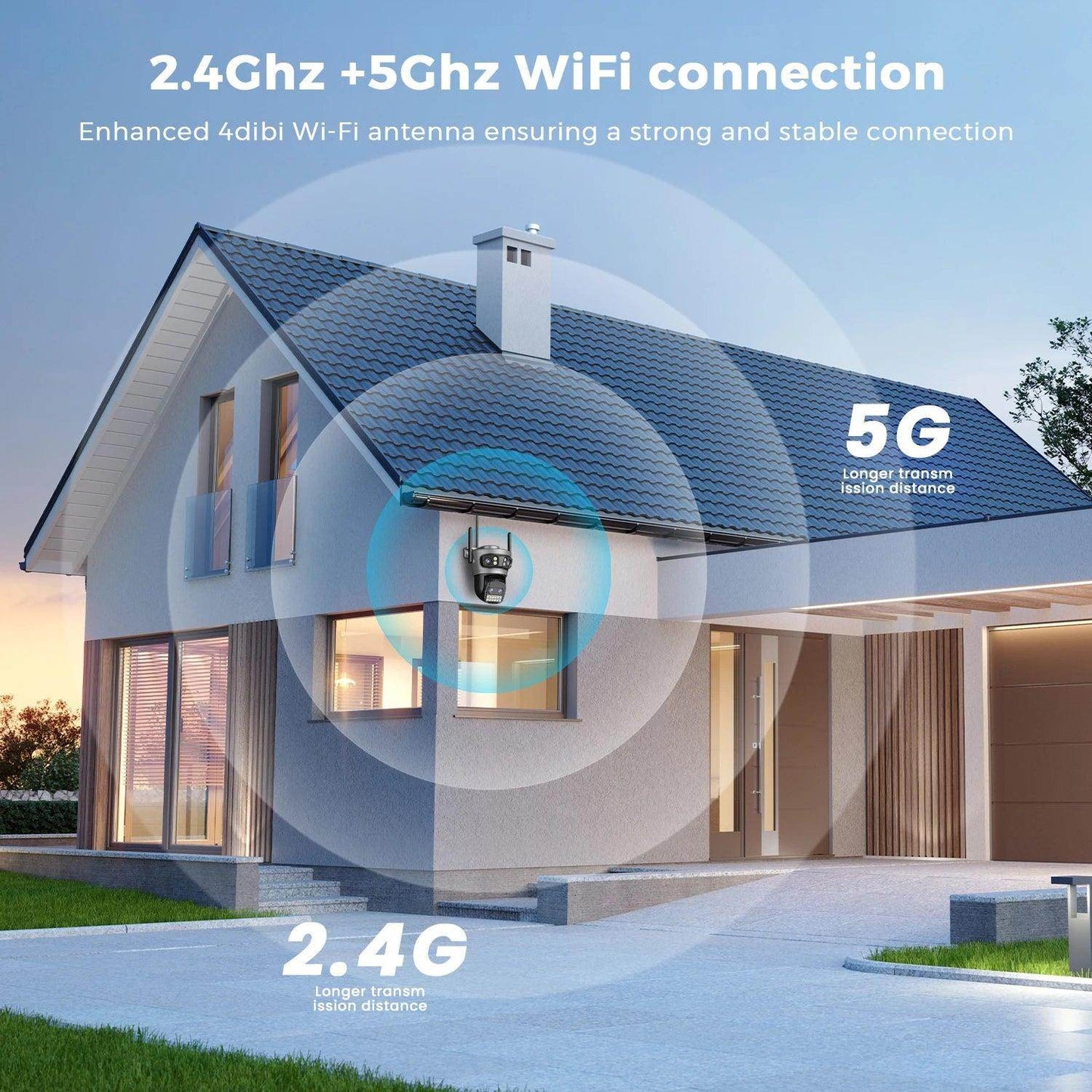 Outdoor Camera 20MP/15MP 4-Lens 10X Zoom, AI Track, Color Night - P12 Hub Europe