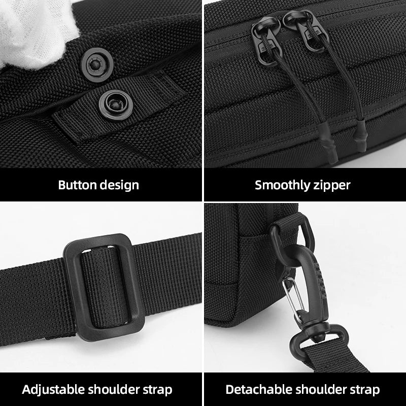 New Multifunctional Messenger Bag for Men Outdoor Travel Camping Phone Storage Bag Daily Commute Trekking Teenager Shoulder Bag