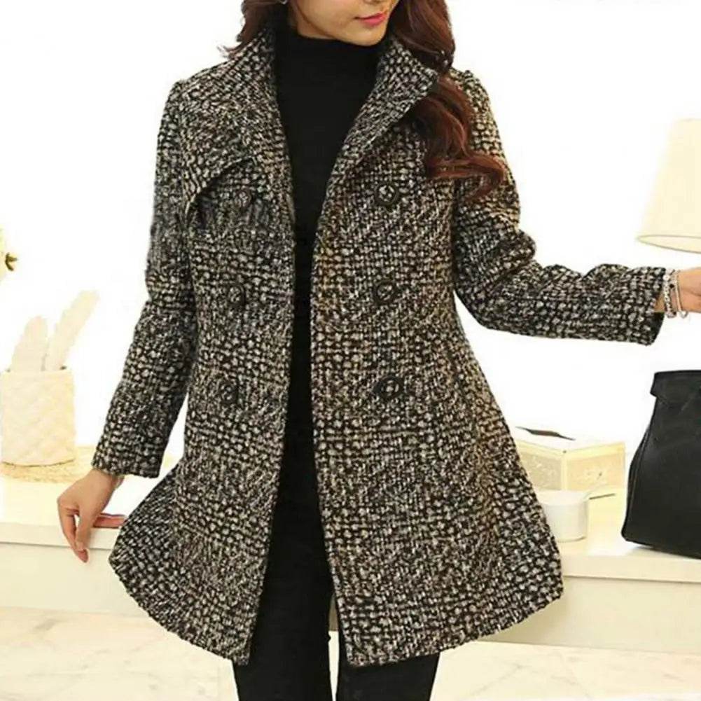 Elegant Vintage Tweed Wool Coat - P12 Hub Europe