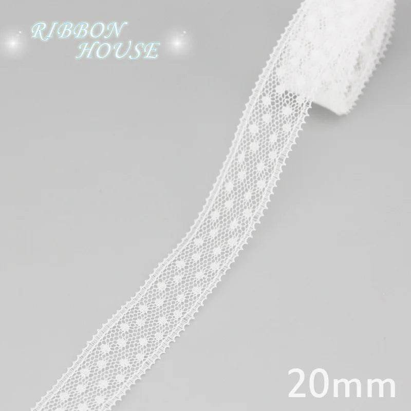 (5 yards/roll) white Lace ribbon fabric Webbing Decoration Lovely gift packing polyester Material - P12 Hub Europe