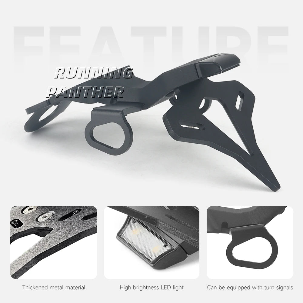 Motorcycle Rear Short Tail Stock License Plate Holder Tailstock Frame Bracket Kit For Yamaha MT-10 MT10 MT 10 2022 2023 2024