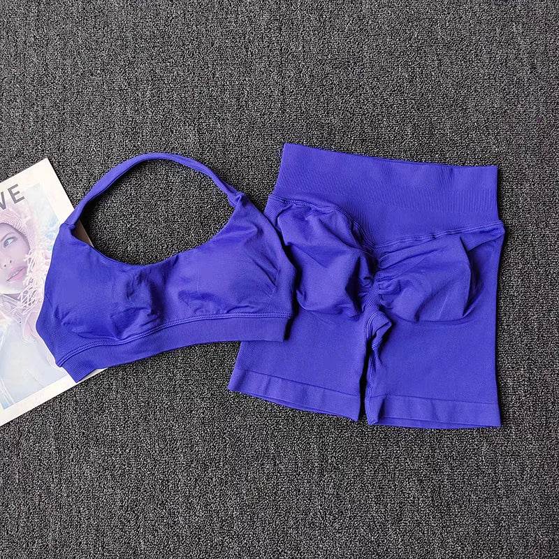 Seamless Halter Sports Shorts Set - P12 Hub Europe