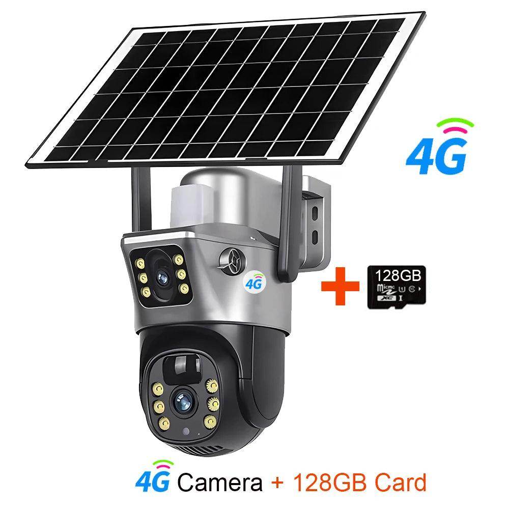 Outdoor Camera 4G Solar Dual Lens 8MP, PIR, Color Night - P12 Hub Europe