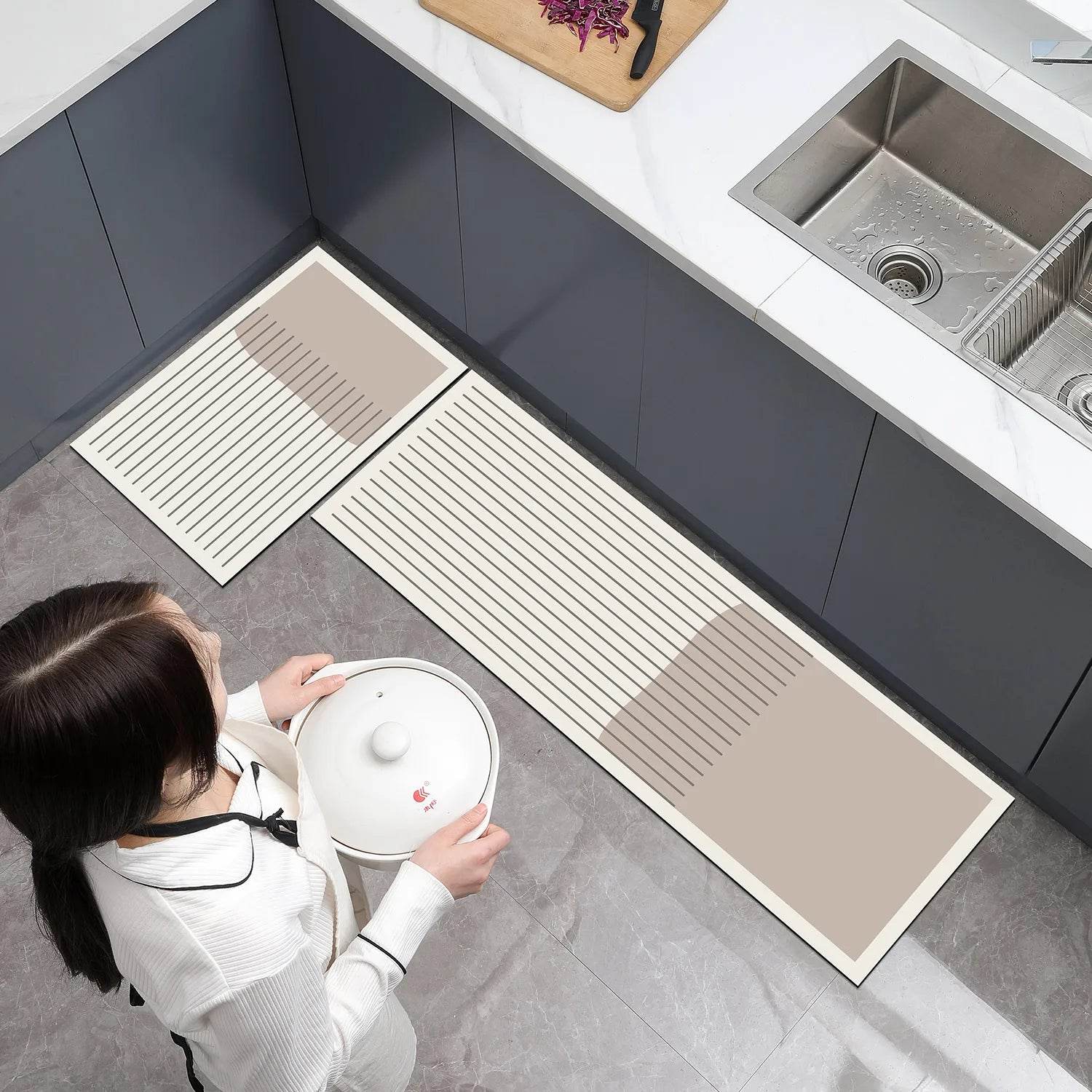 Super absorbent kitchen mat, anti slip kitchen carpet, oval/elongated washable comfortable carpet, kitchen bathroom absorbent do - P12 Hub Europe