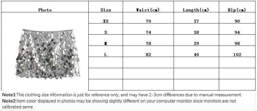 Silver Sequin Mini Skirt - P12 Hub Europe