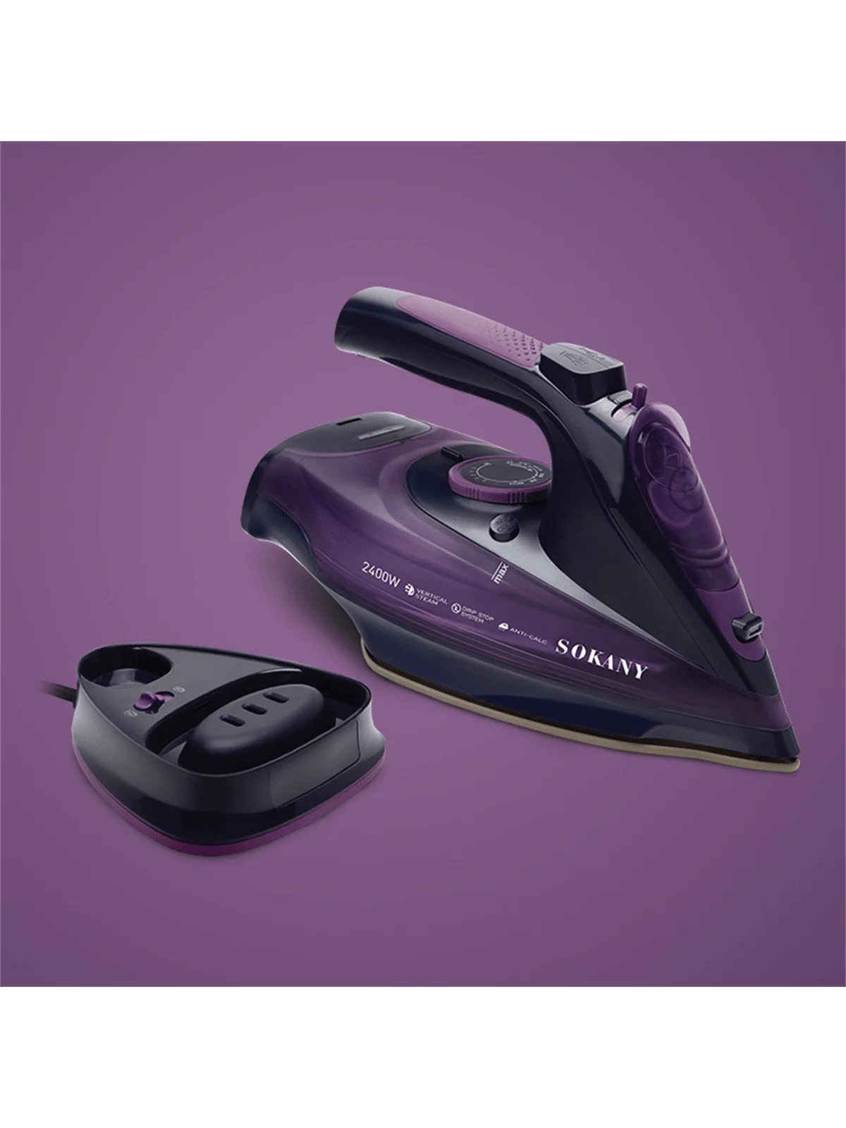 SONAKY 2 In 1 Cordless Steam Iron with Ceramic Soleplate and Variable Steam Function