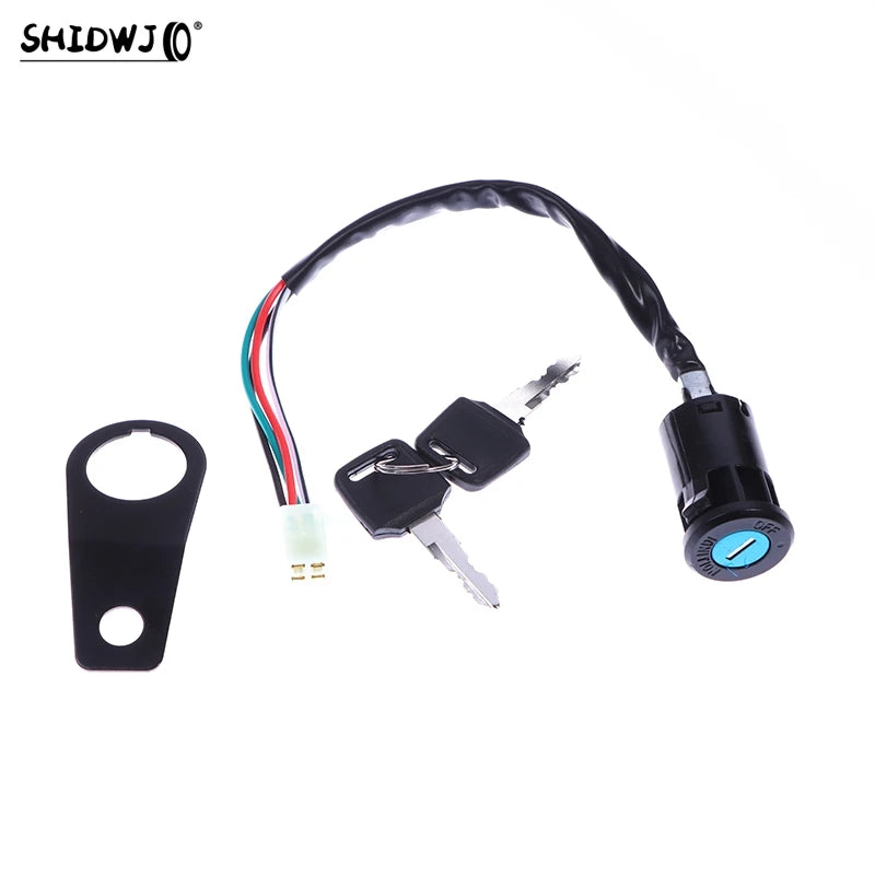 1 Set Universal Motorcycle Start The Ignition Switch Lock Key With Bracket For Most 50cc 70cc 90cc 110cc 150cc Accessories