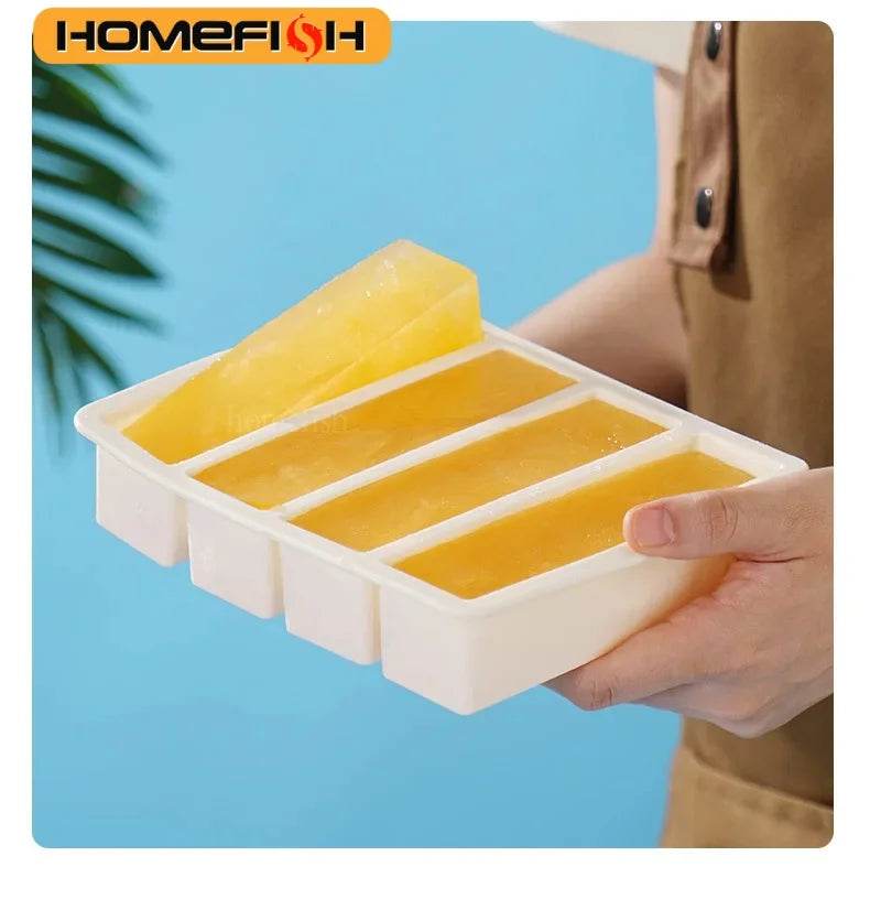 Strip-shap Ice Cube Trays Giant Silicone Ice Cubes Square Tray Mold Non-toxic Durable Wine Ice Cube Easy-Release Ice Cube Molds - P12 Hub Europe