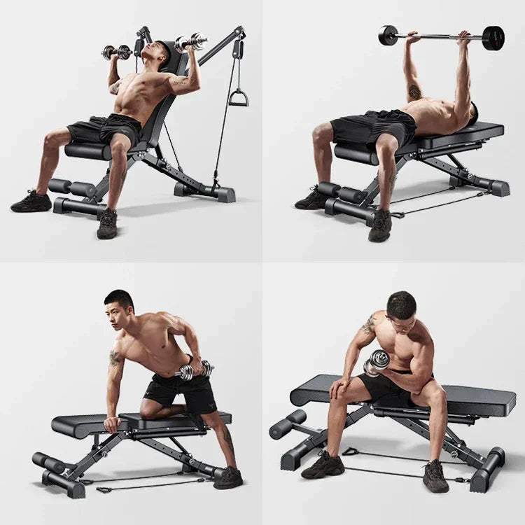 Hot 2024 Multifunctional Dumbbell Bench Bench Bench Press Home Sit-up Assistor Fitness Equipment Men's Bird Bench Press Chair