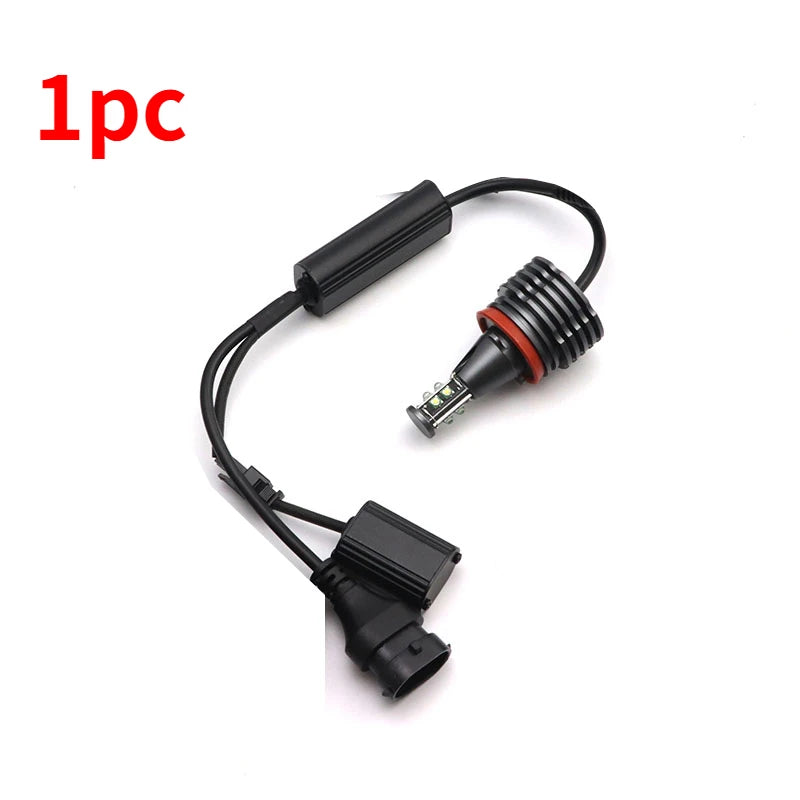 120W 6000K White H8  Canbus Error Free LED Angel Eyes Marker Lights Bulbs for BMW X1 E84 Xenon Headlight 2009-2015