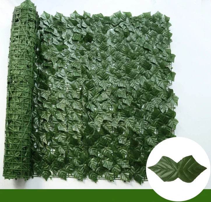 1X3m Artificial Ivy Hedge Green Leaf Fence Panels Faux Privacy Fence Screen for Home Outdoor Garden Balcony Decoration Plants - P12 Hub Europe