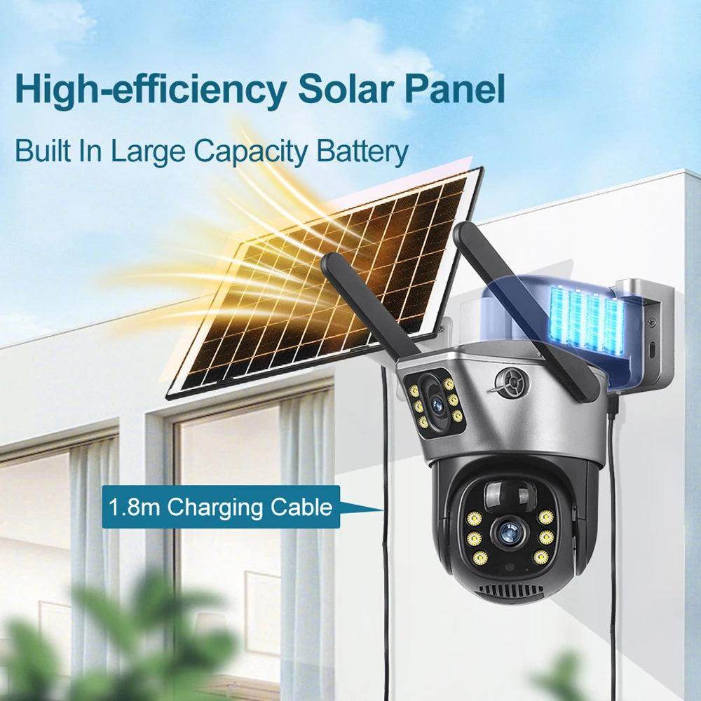 Outdoor Camera 4G Solar Dual Lens 8MP, PIR, Color Night - P12 Hub Europe