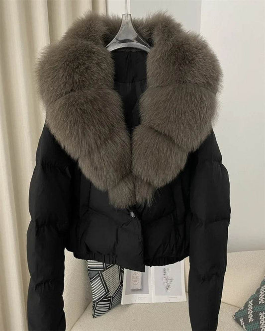 Short Fox Fur Down Puffer - P12 Hub Europe
