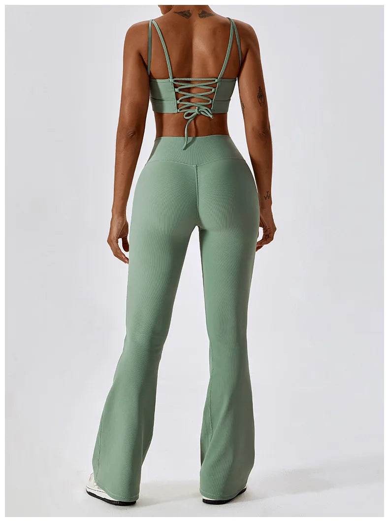 Women's High-Waist Flare Leggings - P12 Hub Europe