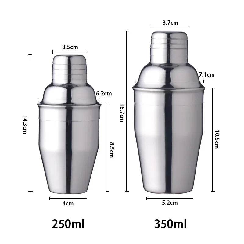 1Pcs 250/350/550/750ml Stainless Steel Cocktail Shaker Cocktail Mixer Wine Martini Drinking Boston Style Shaker Party Bar Tools - P12 Hub Europe
